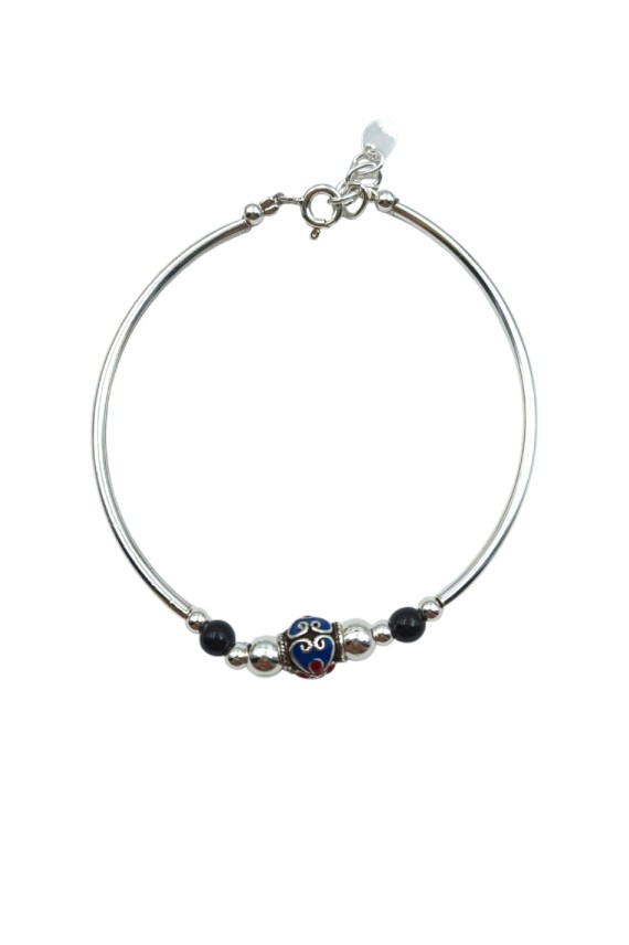 Pulsera Plata Charm Labrado B
