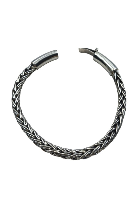 Pulsera Plata Cordón Trenzado Bharat