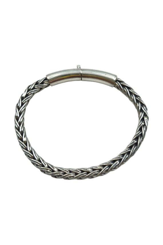 Pulsera Plata Cordón Trenzado Bharat