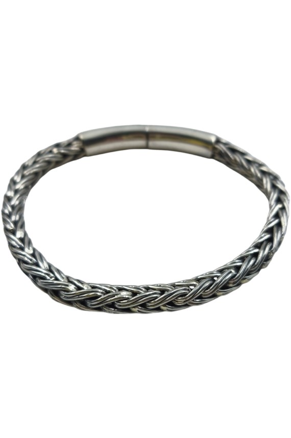 Pulsera Plata Cordón Trenzado Bharat