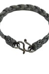 Pulsera Plata Envejecida Trenza