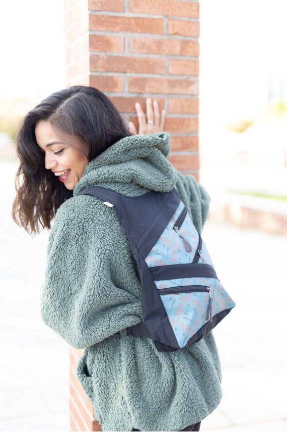 Mochila algodón patchwork Flory