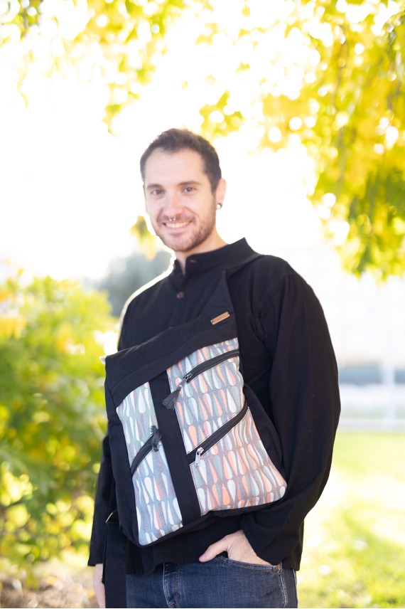 Mochila Algodón Drop lavado piedra