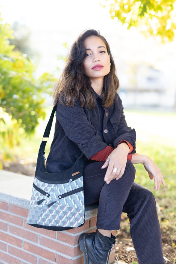 Bolso algodón geométrico Alma