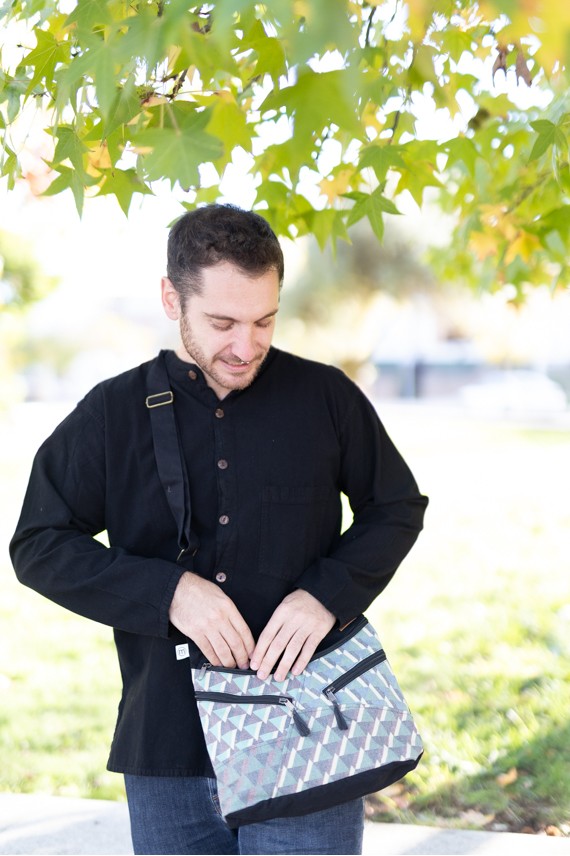 Bolso algodón geométrico Alma