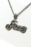 Colgante Plata Moto Harley con Calavera