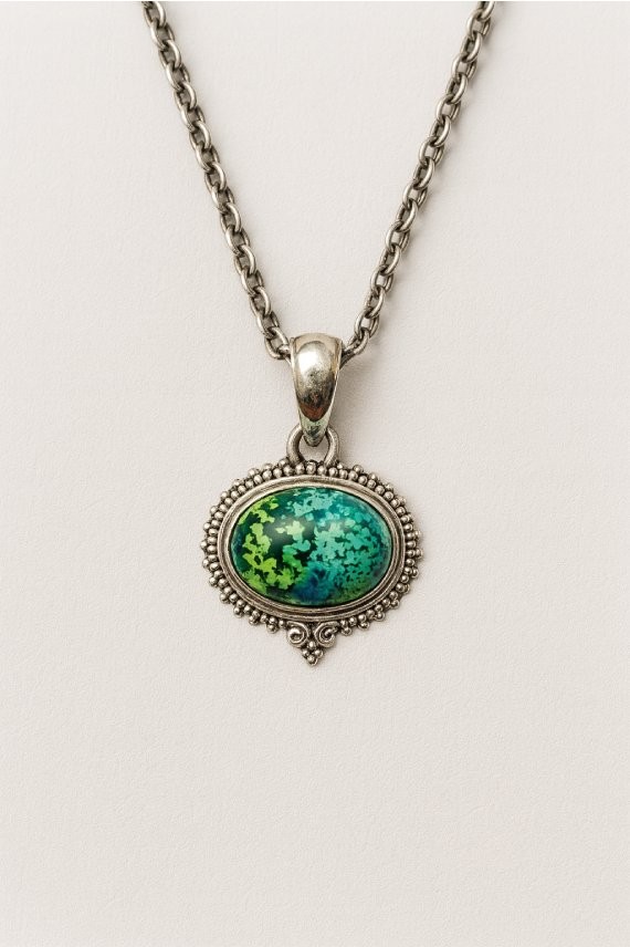 Colgante Plata Turquesa Mar Salado