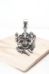 "Colgante Ganesha de plata de ley 925 artesanal de 3x2 cm, joya espiritual Samarkanda."
