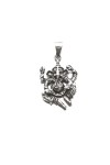 "Colgante Ganesha de plata de ley 925 artesanal de 3x2 cm, joya espiritual Samarkanda."