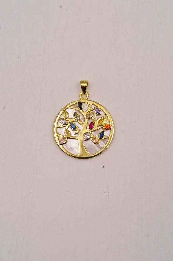 Colgante Plata Árbol Vida Circonitas