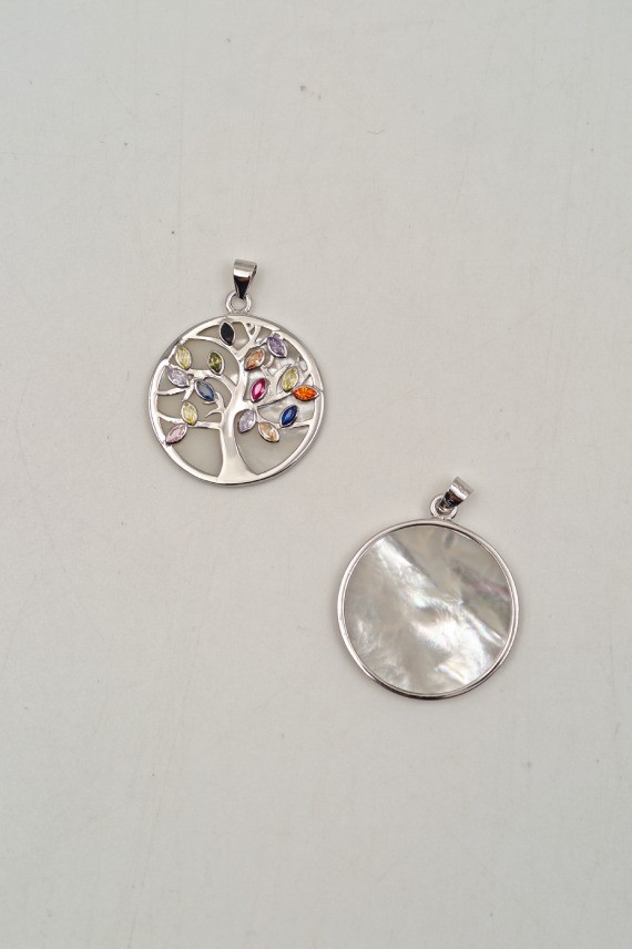 Colgante Plata Árbol Vida Circonitas