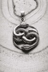 Colgante de plata con serpientes entrelazadas (símbolo Auryn).