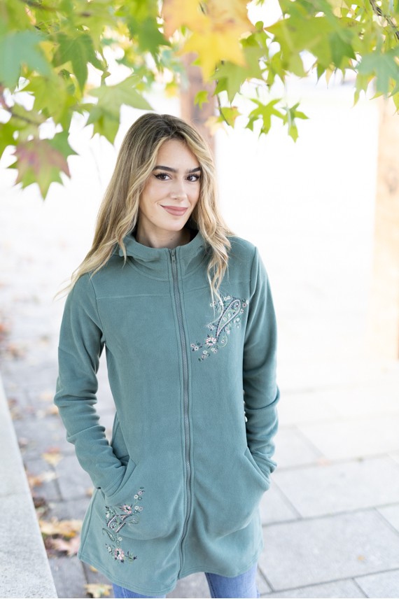 Chaqueta Polar Flor Bindi Bordada
