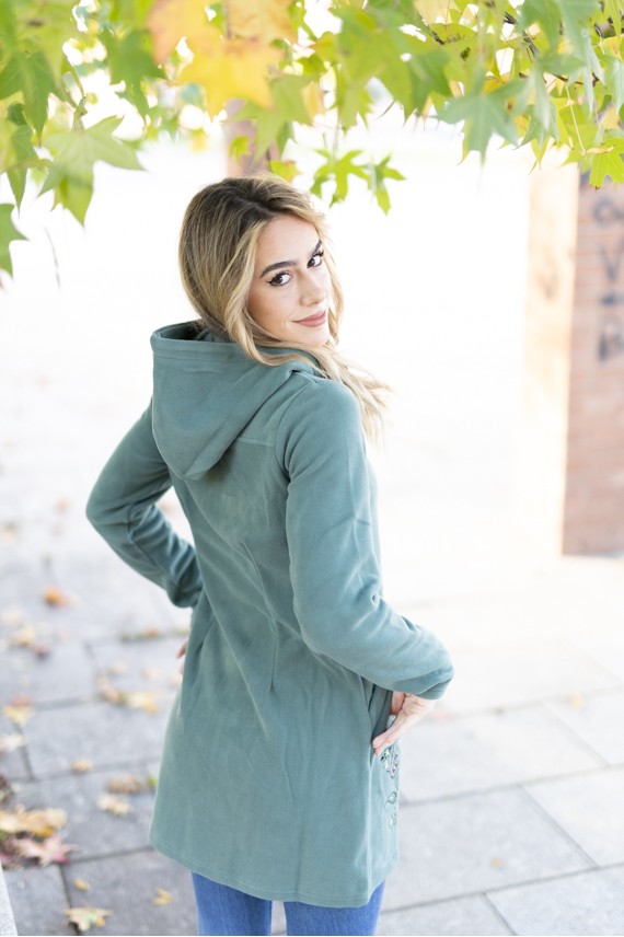 Chaqueta Polar Flor Bindi Bordada