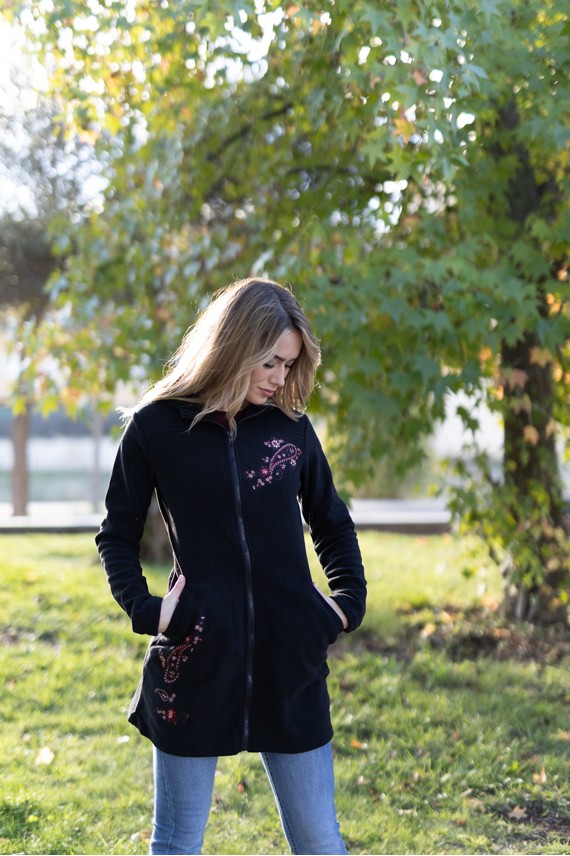 Chaqueta Polar Flor Bindi Bordada