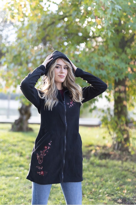 Chaqueta Polar Flor Bindi Bordada