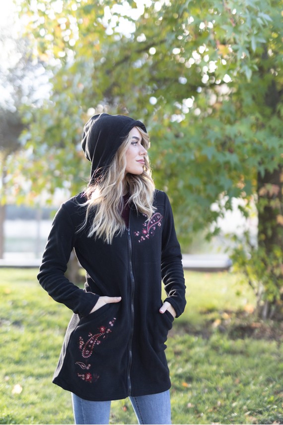 Chaqueta Polar Flor Bindi Bordada