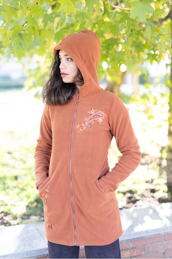 Chaqueta Polar Flor Bindi Bordada