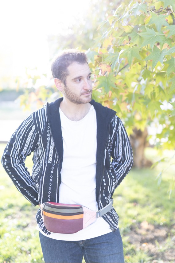 Riñonera Moon Plain Granate By Soruka