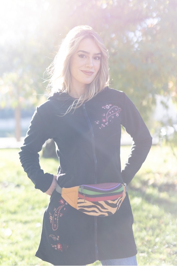 Riñonera Moon Print Cebra Marrón By Soruka