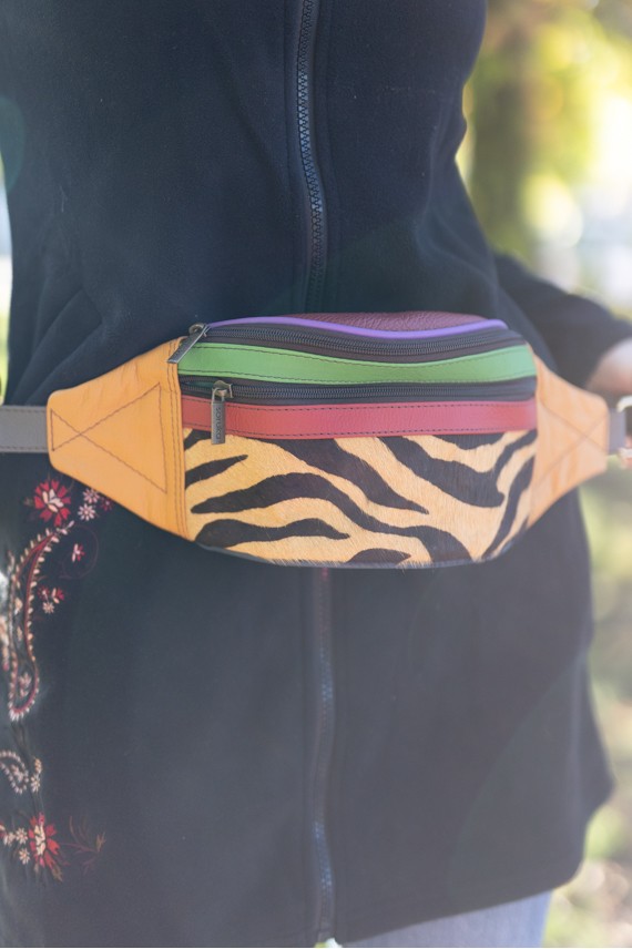 Riñonera Moon Print Cebra Marrón By Soruka