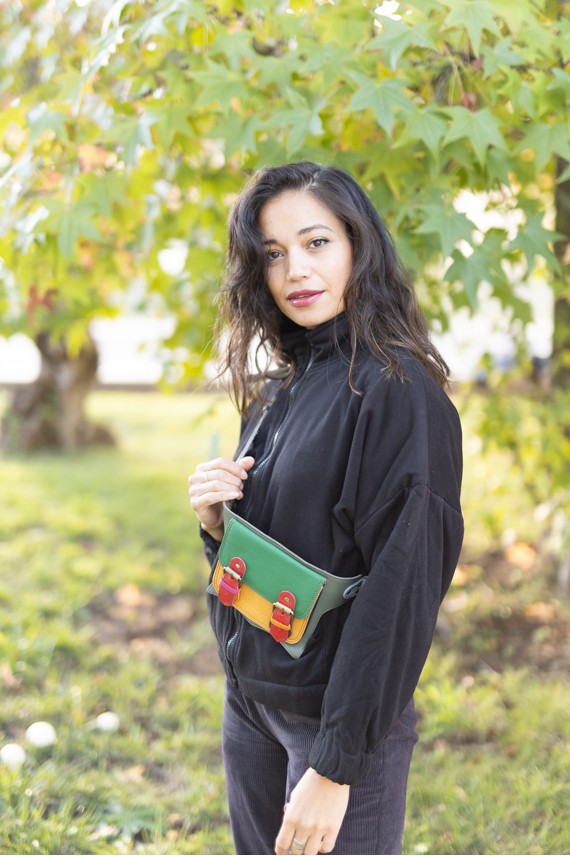 Riñonera Alexis Verde y Mostaza by Soruka