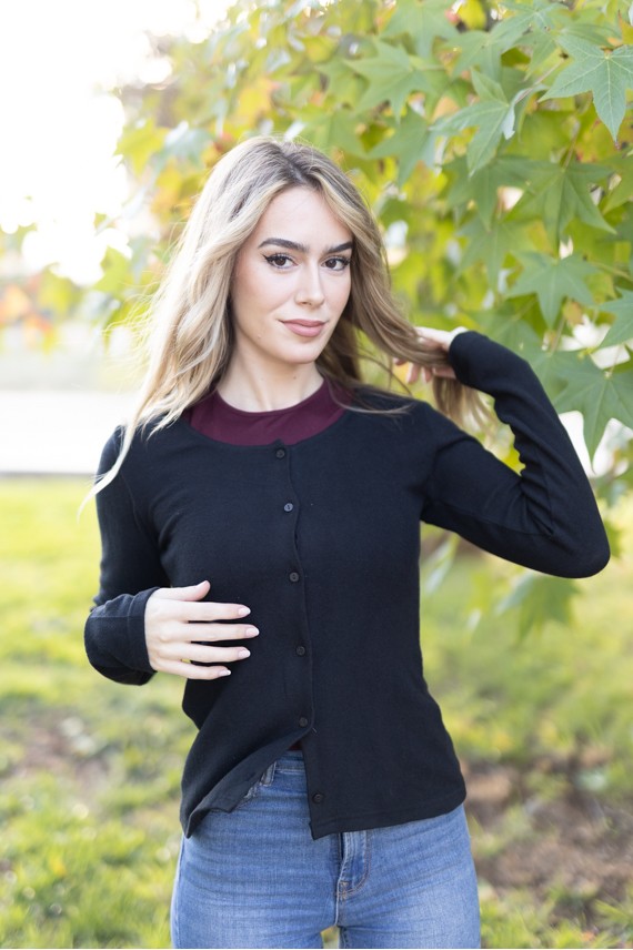 Chaqueta Punto fino Básica