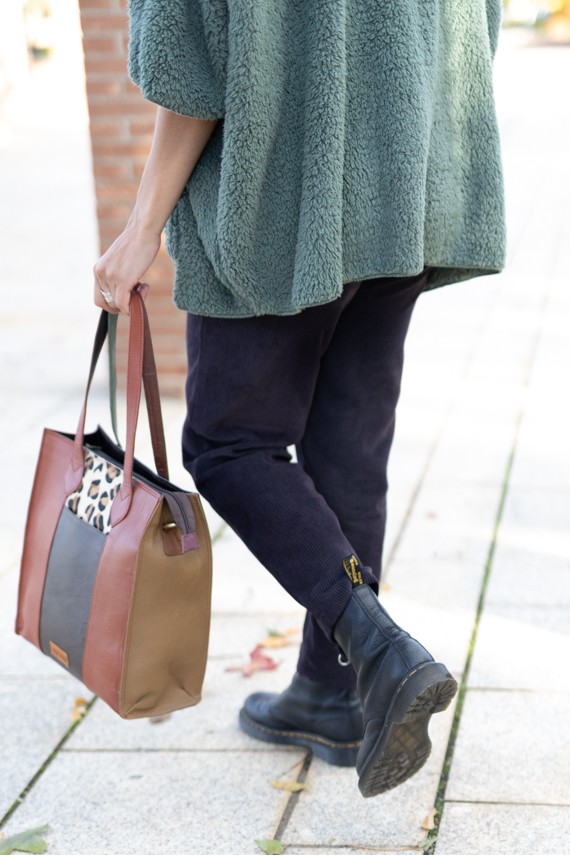 Bolso Giselle Shoulder Reversible by Soruka Marrón & Verde