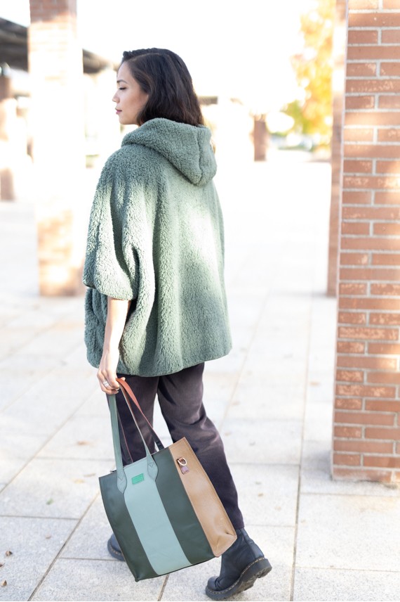 Bolso Giselle Shoulder Reversible by Soruka Marrón & Verde