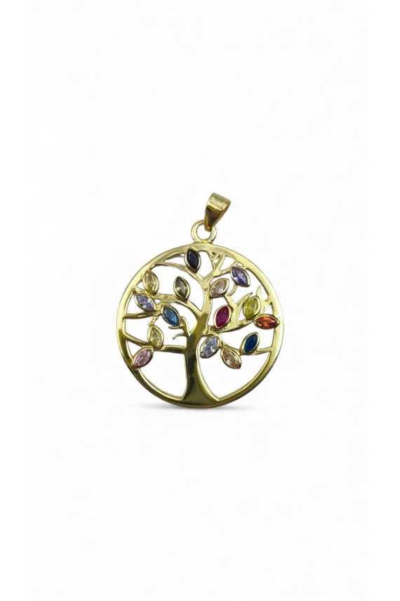 Colgante Plata Árbol Vida Circonitas