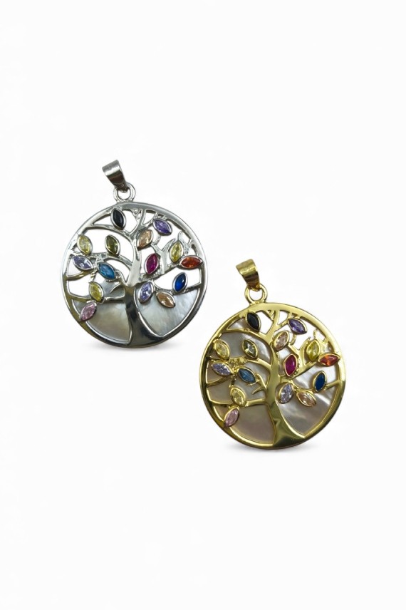 Colgante Plata Árbol Vida Circonitas