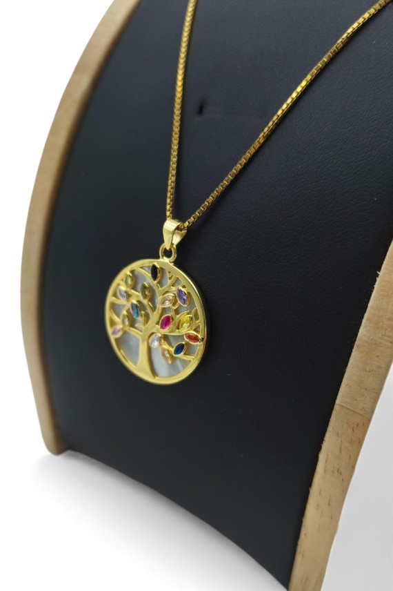 Colgante Plata Árbol Vida Circonitas