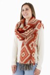 Pashmina Estampado Geométrico Flecos