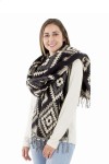 Pashmina Estampado Geométrico Flecos