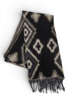 Pashmina Estampado Geométrico Flecos
