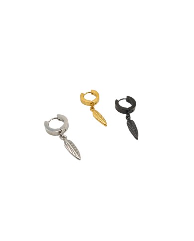 Pendiente Aro Pluma Acero 316