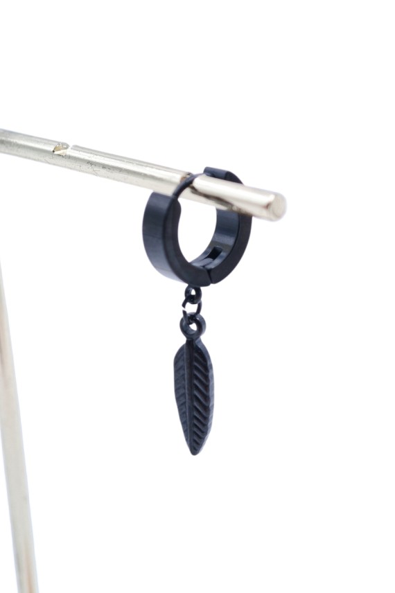 Pendiente Aro Pluma Acero 316