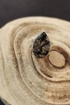 Anillo Plata Gota Pequeña Cuarzo Negro Rutilado