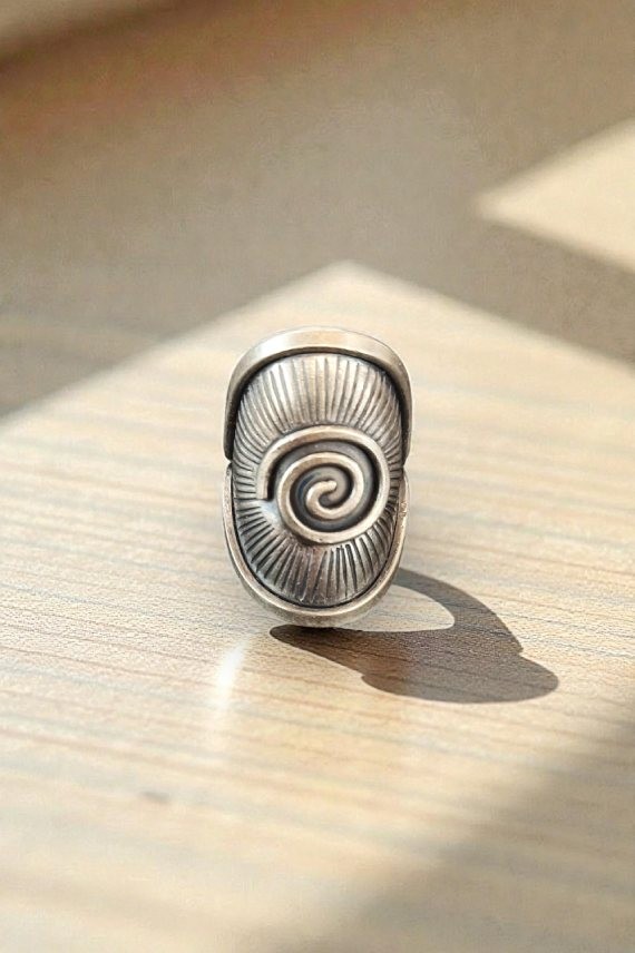 Anillo abierto Plata Espiral de la Vida