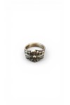 Anillo de plata de ley 925 estilo Chrome Hearts con corazón cromado en relieve, joya artesanal hecha a mano en India.