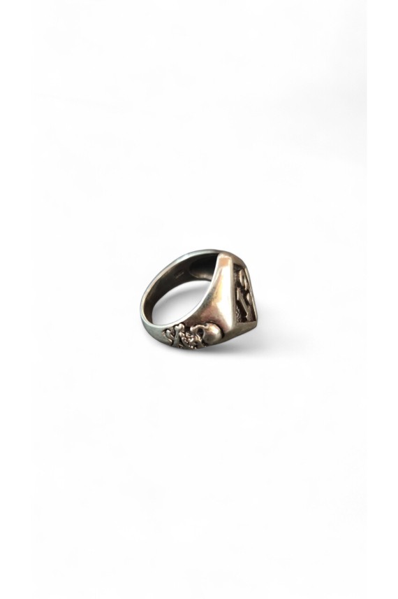 Anillo unisex de plata de Ley con número 13 en relieve, joyería simbólica y geométrica con carácter