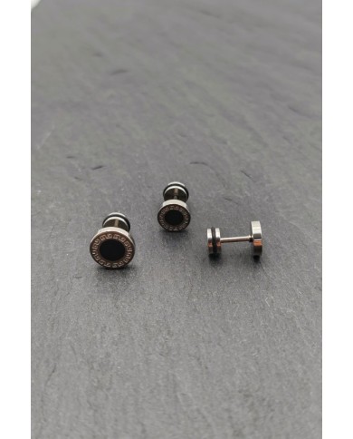 Pendiente de falsa dilatación de acero inoxidable con diseño tallado geométrico, joya tendencia urbana Samarkanda.