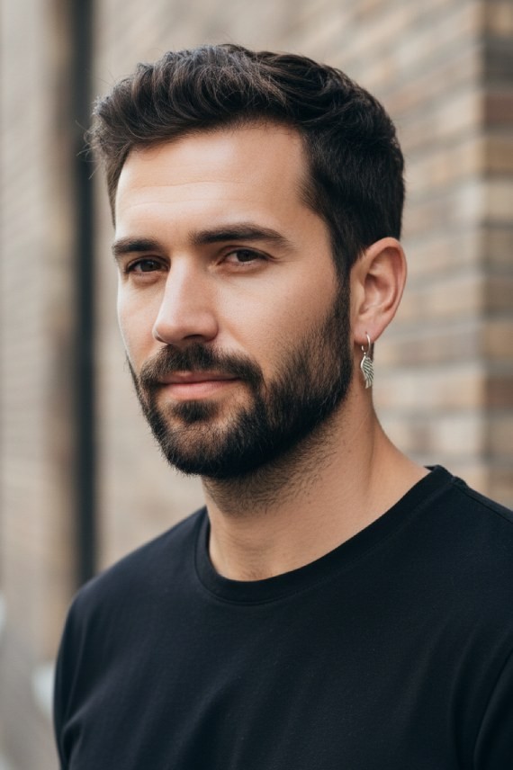 Pendiente Aro Acero Ala de Ángel