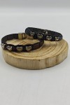 Pulsera Madiga Cuero Cuatro Corazones
