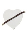 Pulsera Madiga Cuero Cuatro Corazones