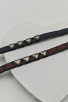 Pulsera Madiga Cuero Cuatro Corazones