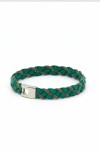 Pulsera Trenzada Hombre Pájaro Verde