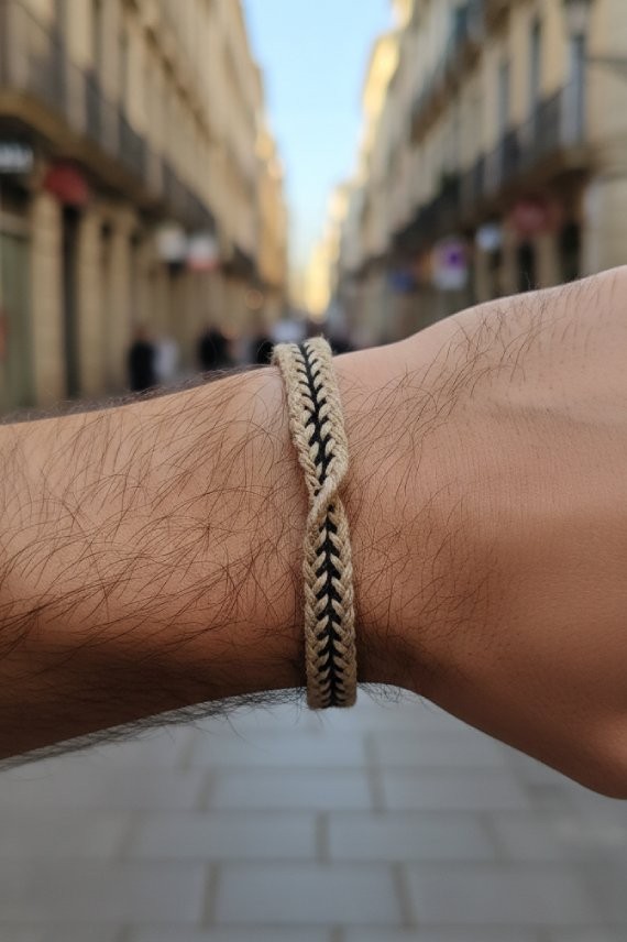 Pulsera de Fibra de Cáñamo Trenzada Interludio