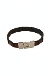 Pulsera Piel Sostenible Gatos Acero