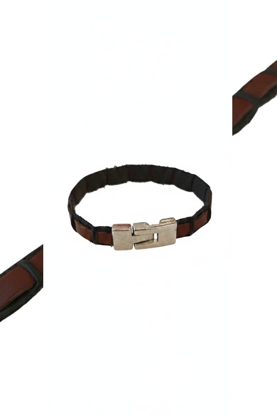 Pulsera Piel Sostenible Gatos Acero